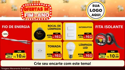 Modelo de TV para TV Horizontal com o tema Ofertas de Fim de Ano para Materiais Elétricos