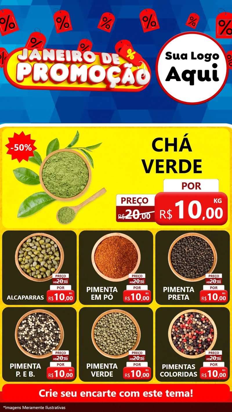 Modelo de Rede Social para Stories com o tema Janeiro de Promoção para Produtos Naturais