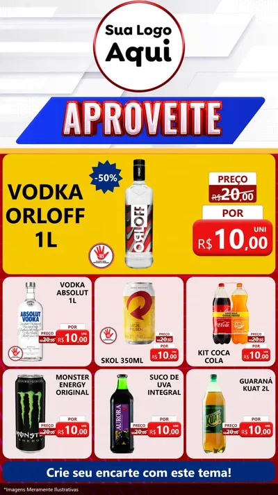 Modelo de Rede Social para Stories com o tema Aproveite para Distribuidora de bebidas
