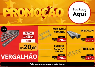 Modelo de Encarte para Encarte A4 Horizontal com o tema Promoção para Ferragens