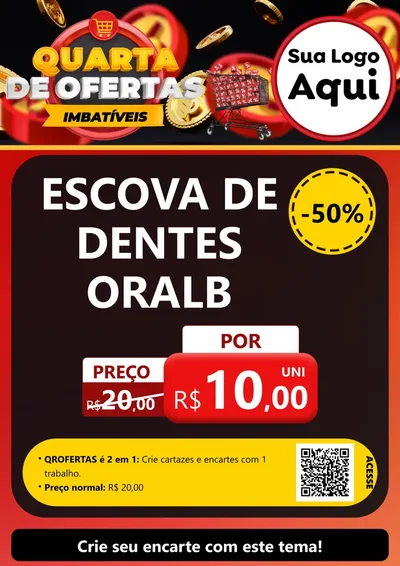 Modelo de Cartaz para Cartaz A4 Vertical com o tema Quarta de Ofertas Imbatíveis para Higiene Pessoal