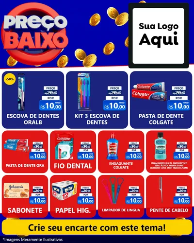 Modelo de Rede Social para Feed Instagram com o tema Preço Baixo para Higiene Pessoal