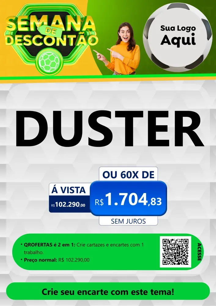 Modelo de Cartaz para Cartaz A4 Vertical com o tema Semana de Descontão - Copa para Concessionaria de Carros