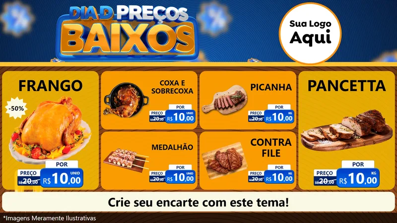Modelo de TV para TV Horizontal com o tema Dia D Preço Baixo para Assados