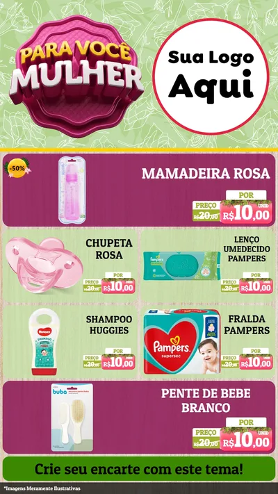 Modelo de TV para TV Vertical com o tema Para Você Mulher para Bebês
