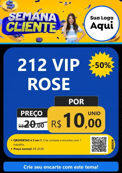 Modelo de Cartaz para Cartaz A4 Vertical com o tema Semana do Cliente para Perfumes