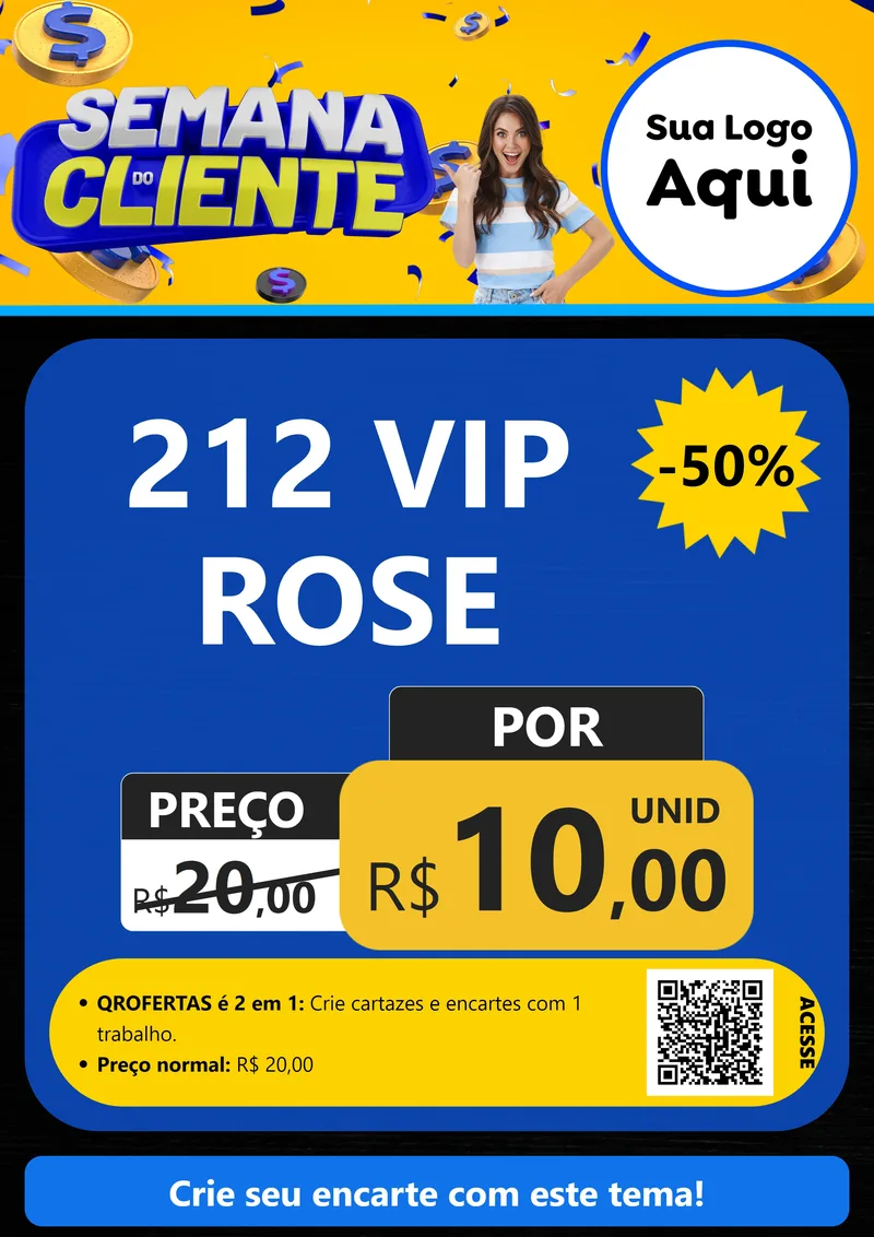 Modelo de Cartaz para Cartaz A4 Vertical com o tema Semana do Cliente para Perfumes