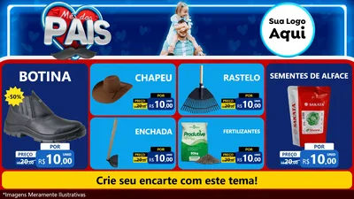 Modelo de TV para TV Horizontal com o tema Mês Dos Pais para Agropecuária