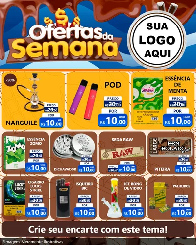 Modelo de Rede Social para Feed Instagram com o tema Ofertas da Semana - Páscoa para Tabacaria