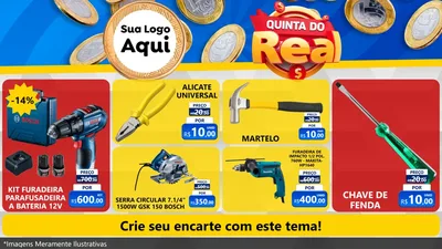 Modelo de TV para TV Horizontal com o tema Quinta do Real para Maquinas e Ferramentas