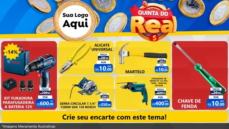 Modelo de TV para TV Horizontal com o tema Quinta do Real para Maquinas e Ferramentas