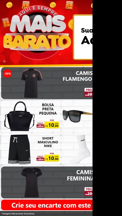 Modelo de TV para TV Vertical com o tema Mais Barato para Roupas e acessórios