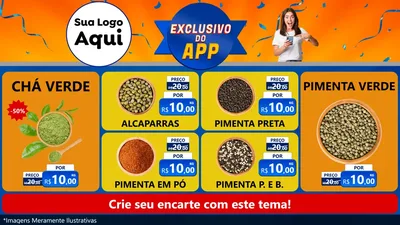 Modelo de TV para TV Horizontal com o tema Exclusivo do Aplicativo para Produtos Naturais