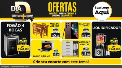 Modelo de TV para TV Horizontal com o tema Dia D Mais Economia para Móveis e Eletro