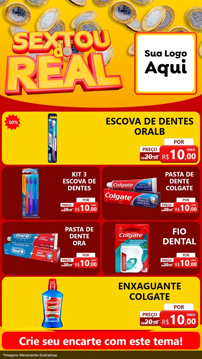 Modelo de TV para TV Vertical com o tema Sextou do Real para Higiene Pessoal