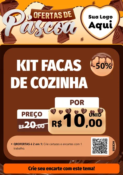 Modelo de Cartaz para Cartaz A4 Vertical com o tema Ofertas de Páscoa para Utilidades Domésticas