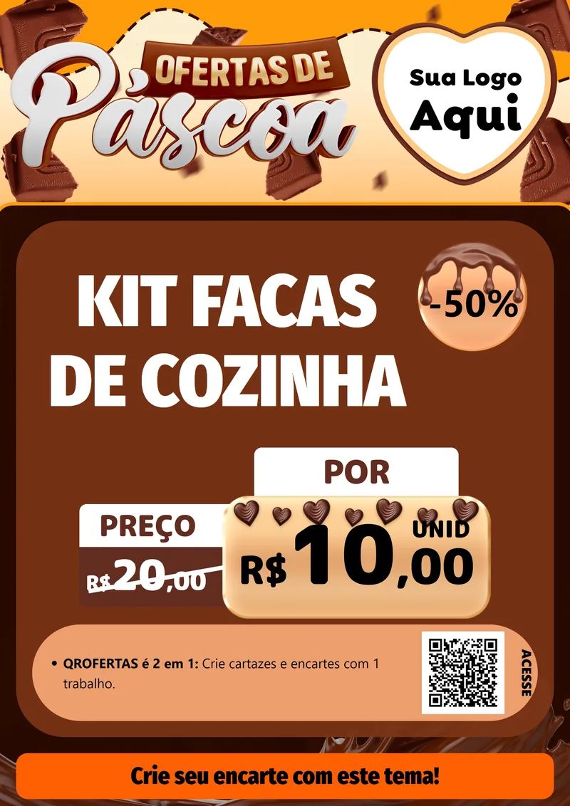 Modelo de Cartaz para Cartaz A4 Vertical com o tema Ofertas de Páscoa para Utilidades Domésticas