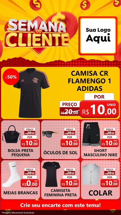 Modelo de Rede Social para Stories com o tema Semana do Cliente para Roupas e acessórios