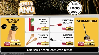 Modelo de TV para TV Horizontal com o tema Ofertas de Fim de Ano para Utilidades Domésticas