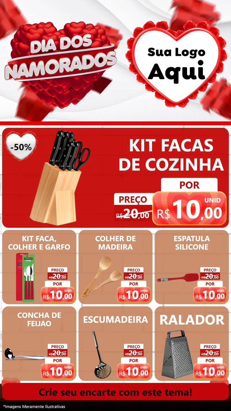 Modelo de Rede Social para Stories com o tema Dia dos Namorados para Utilidades Domésticas