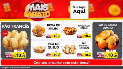 Modelo de TV para TV Horizontal com o tema Mais Barato para Padaria