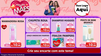 Modelo de TV para TV Horizontal com o tema Mês Das Mães para Bebês