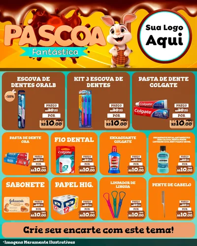 Modelo de Rede Social para Feed Instagram com o tema Páscoa Fantástica para Higiene Pessoal