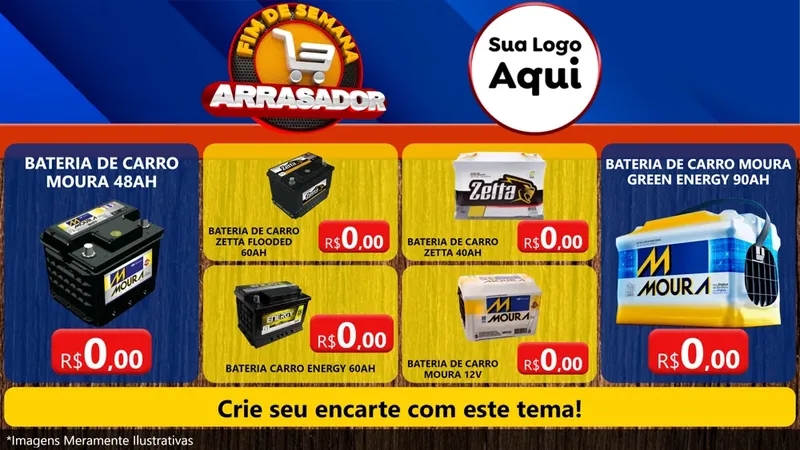 Modelo de TV para TV Horizontal com o tema Fim De Semana Arrasador para Baterias Elétricas