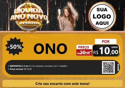 Modelo de Cartaz para Cartaz A4 Horizontal com o tema Liquida Ano Novo Imperdível para Óticas