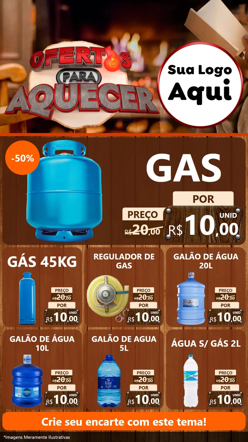 Modelo de Rede Social para Stories com o tema Ofertas Para Aquecer para Água e gás