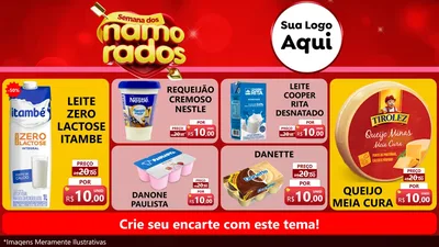 Modelo de TV para TV Horizontal com o tema Semana dos namorados para Frios e Laticínios