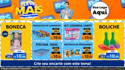 Modelo de TV para TV Horizontal com o tema Leve Mais, Pague Menos para Brinquedos