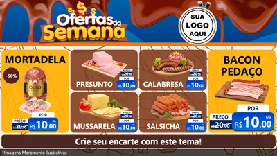 Modelo de TV para TV Horizontal com o tema Ofertas da Semana - Páscoa para Frios e Laticínios