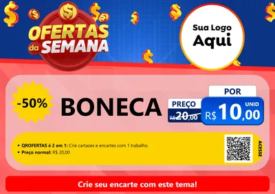 Modelo de Cartaz para Cartaz A4 Horizontal com o tema Ofertas Da Semana para Brinquedos