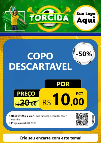 Modelo de Cartaz para Cartaz A4 Vertical com o tema Torcida para Embalagens