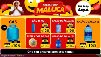 Modelo de TV para TV Horizontal com o tema Sexta-feira Maluca para Água e gás