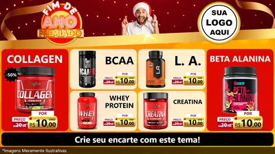 Modelo de TV para TV Horizontal com o tema Fim de Ano Premiado para Suplementos alimentares