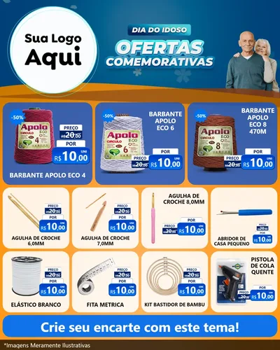 Modelo de Rede Social para Feed Instagram com o tema Dia do Idoso