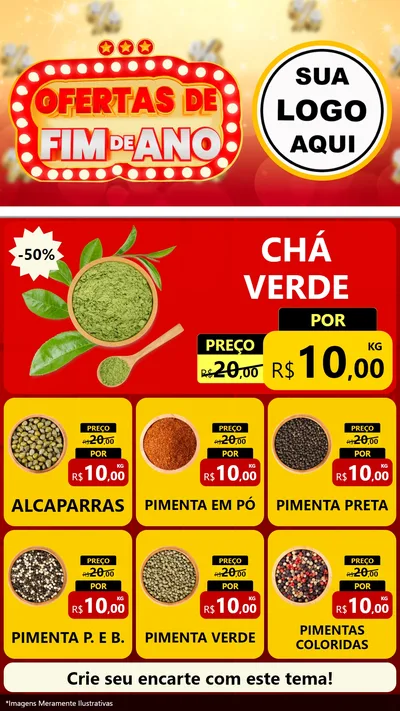 Modelo de Rede Social para Stories com o tema Ofertas de Fim de Ano para Produtos Naturais