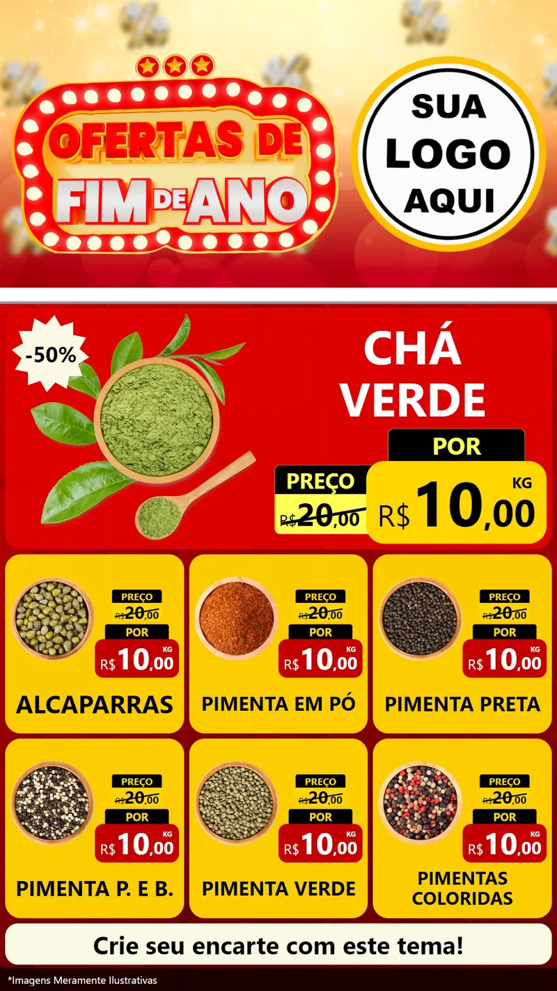 Modelo de Rede Social para Stories com o tema Ofertas de Fim de Ano para Produtos Naturais