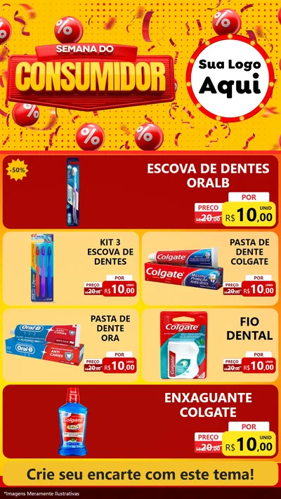 Modelo de TV para TV Vertical com o tema Semana do Consumidor para Higiene Pessoal