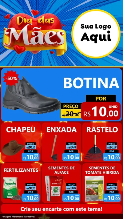 Modelo de Rede Social para Stories com o tema Dia das Mães para Agropecuária