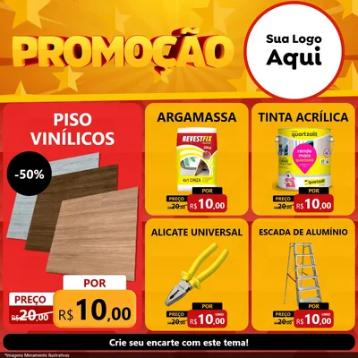 Modelo de Rede Social para Feed Facebook com o tema Promoção para Material para Construção