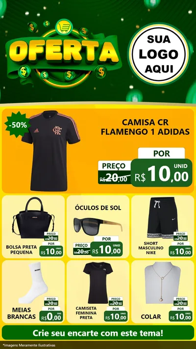 Modelo de Rede Social para Stories com o tema Oferta para Roupas e acessórios