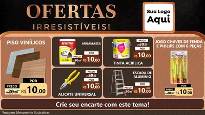 Modelo de TV para TV Horizontal com o tema Ofertas Irresistíveis! para Material para Construção