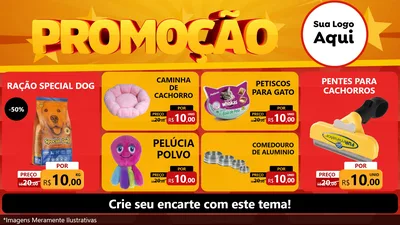 Modelo de TV para TV Horizontal com o tema Promoção para Pet Shop