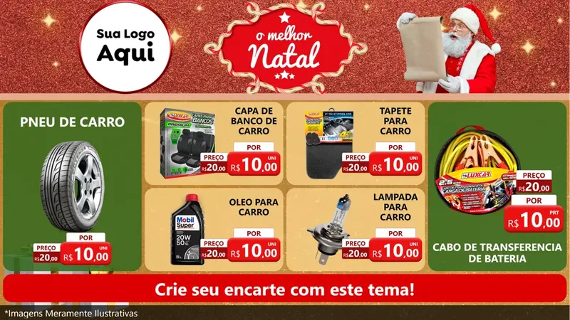 Modelo de TV para TV Horizontal com o tema O Melhor Natal para Auto peças