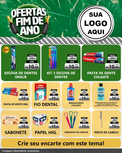Modelo de Rede Social para Feed Instagram com o tema Ofertas Fim de Ano para Higiene Pessoal
