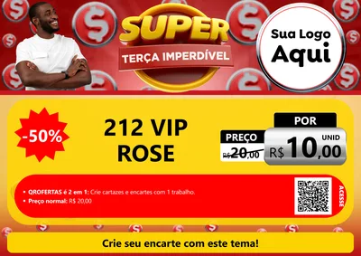 Modelo de Cartaz para Cartaz A4 Horizontal com o tema Super Terça Imperdível para Perfumes