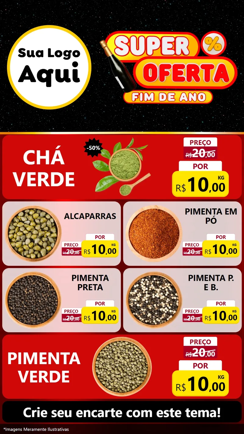 Modelo de TV para TV Vertical com o tema Super Oferta Fim de Ano para Produtos Naturais